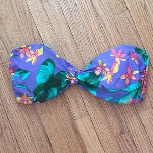 Strapless floral bikini top!